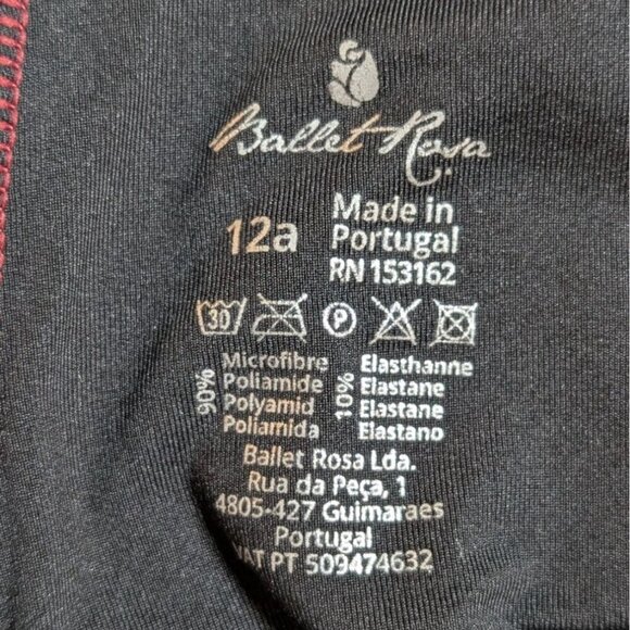 Ballet Rosa Leotard Haline Short Sleeve Ruby Red Dance Recital Girls Size 12A - Picture 7 of 7